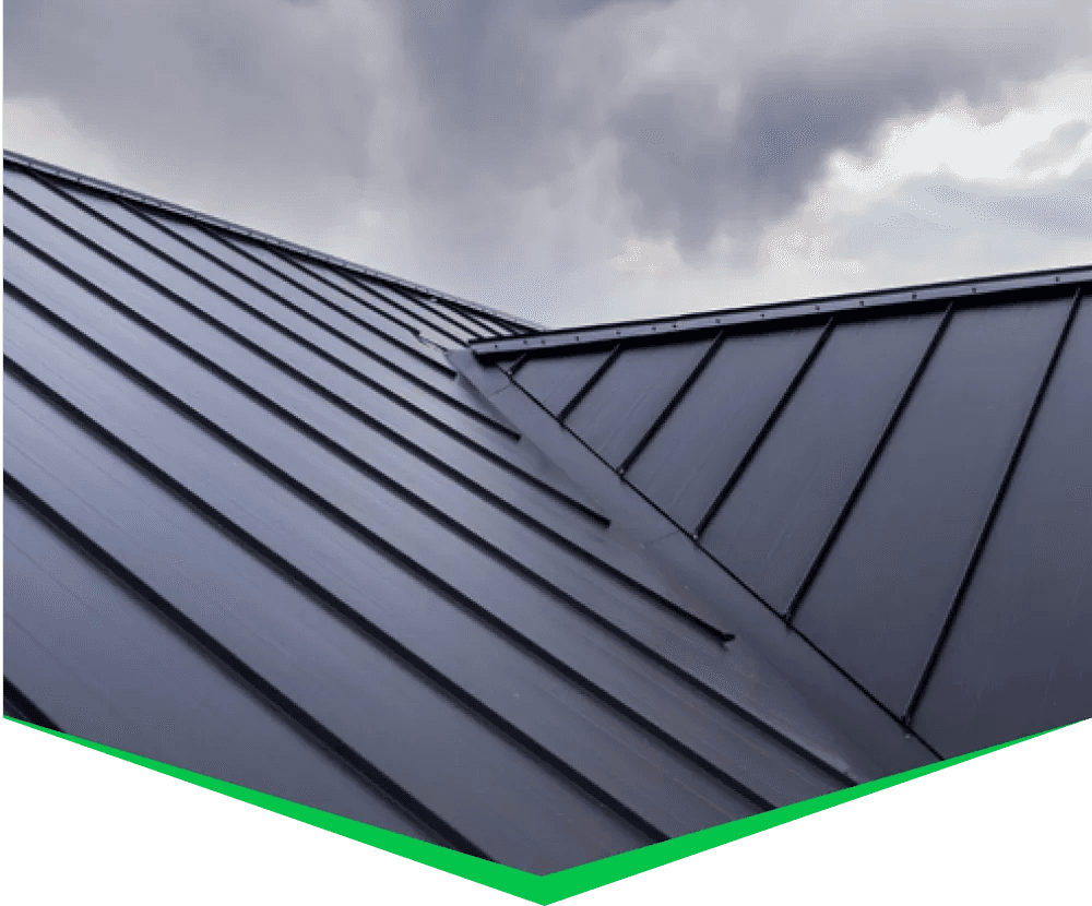 Before and after soft wash roof cleaning